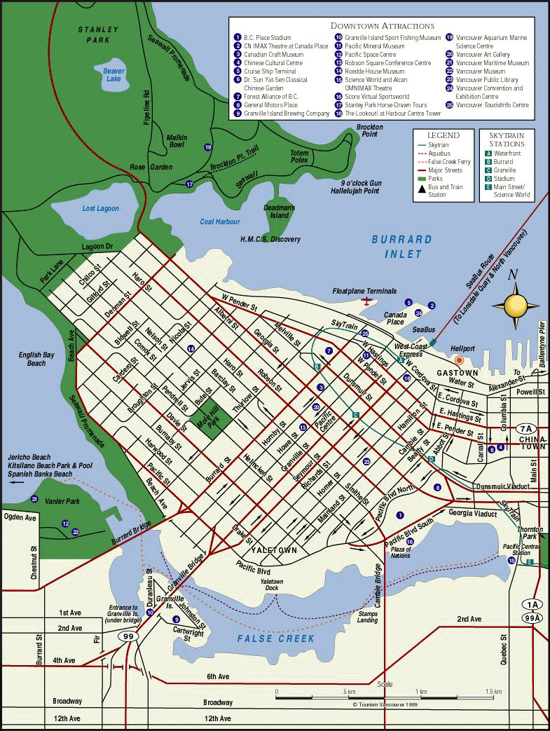 Vancouver Bc On Map Vancouver Map Vancouver BC Canada • mappery