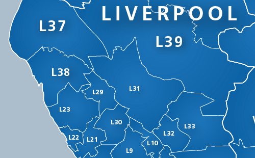 Detailed UK postcodes map Illustrator & PDFs royalty free