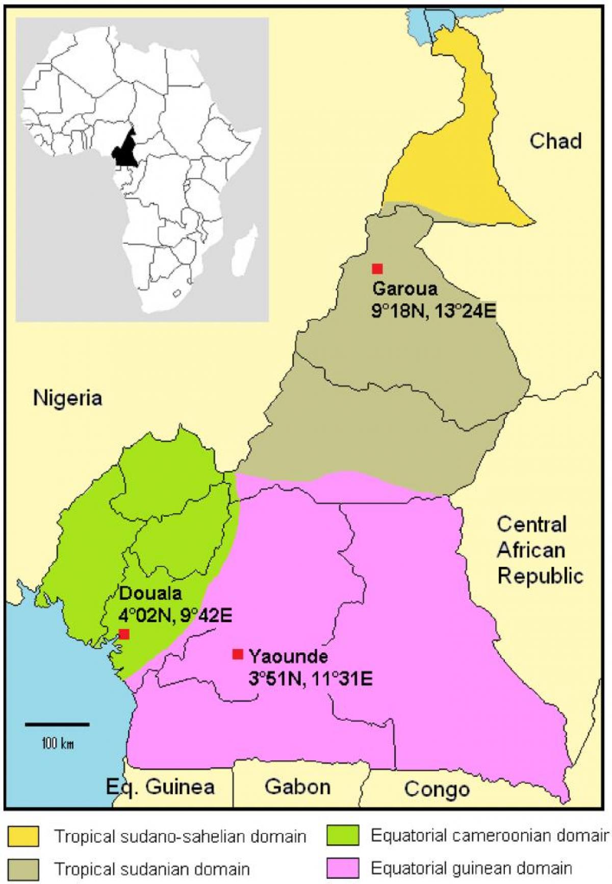 Introduction Cameroon climate map Map of Cameroon climate (Middle Africa Africa)