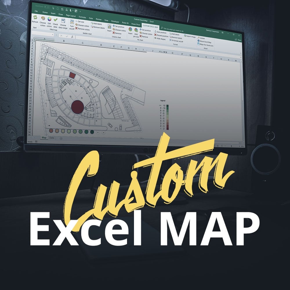 Custom Excel Map Maps for Excel Simple Excel AddIn to create