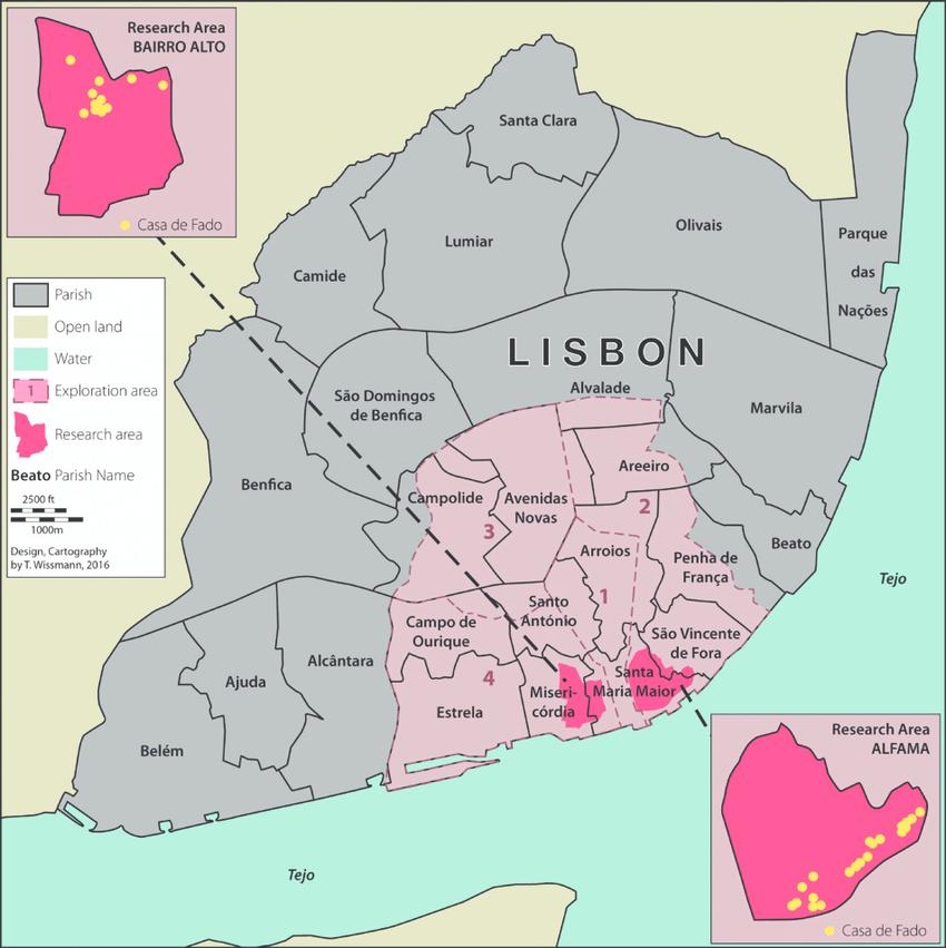 Lisbon parish map Map of lisbon parish (Portugal)