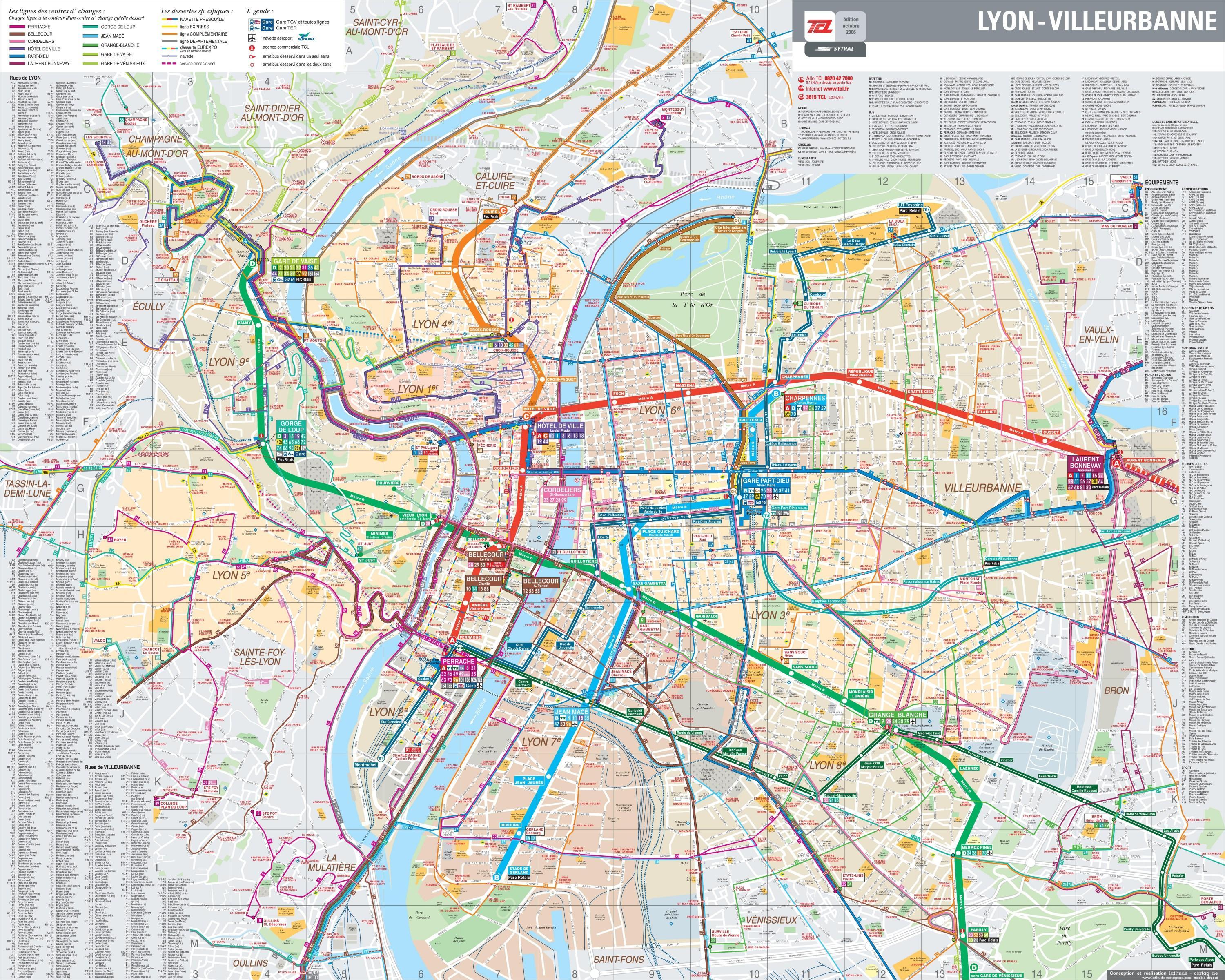 Les Points Douloureux De La Carte Michelin Lyon Lyon road map Map of Lyon road (AuvergneRhôneAlpes France)
