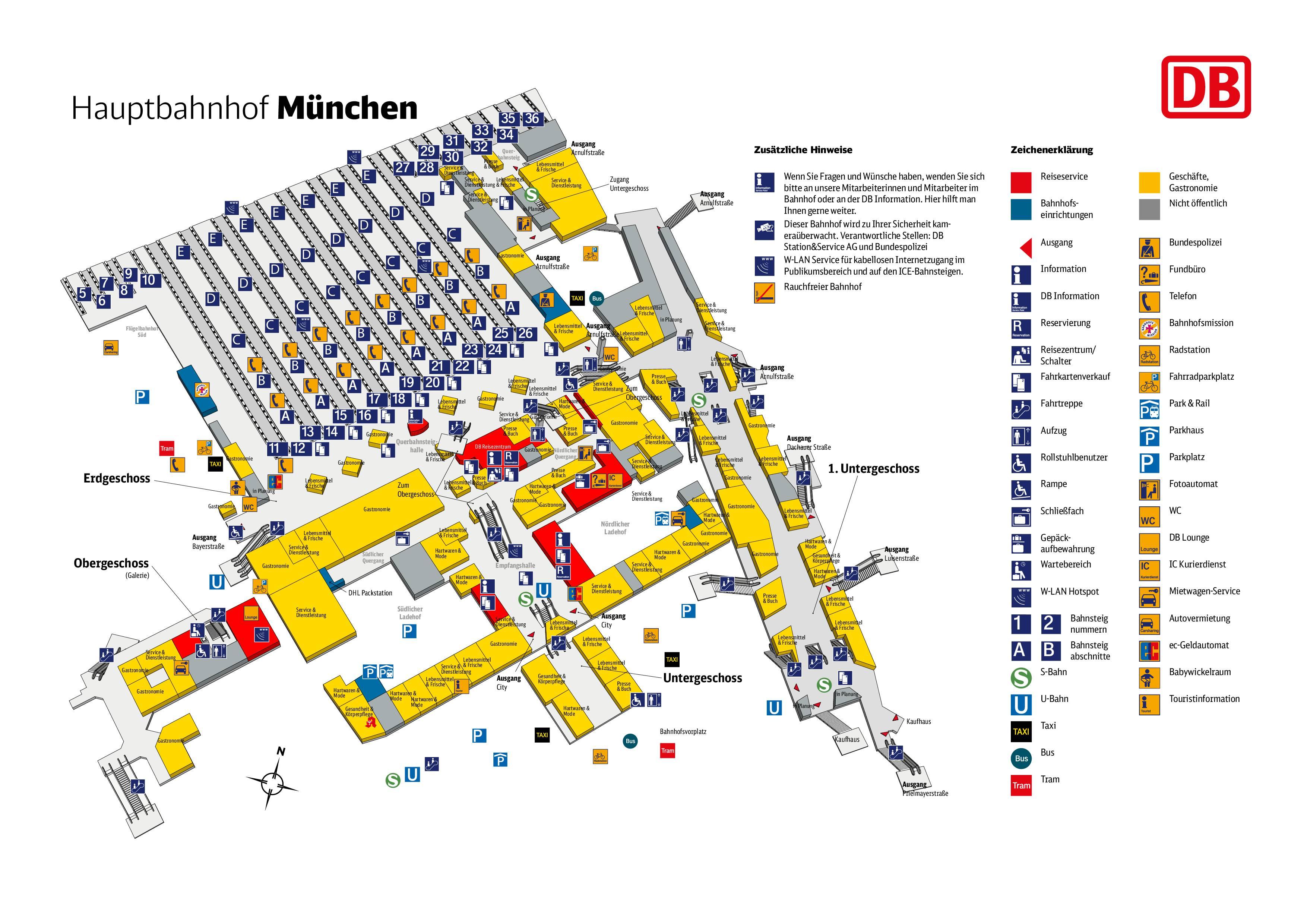 Munchen hbf map Munich hbf platform map (Bavaria Germany)