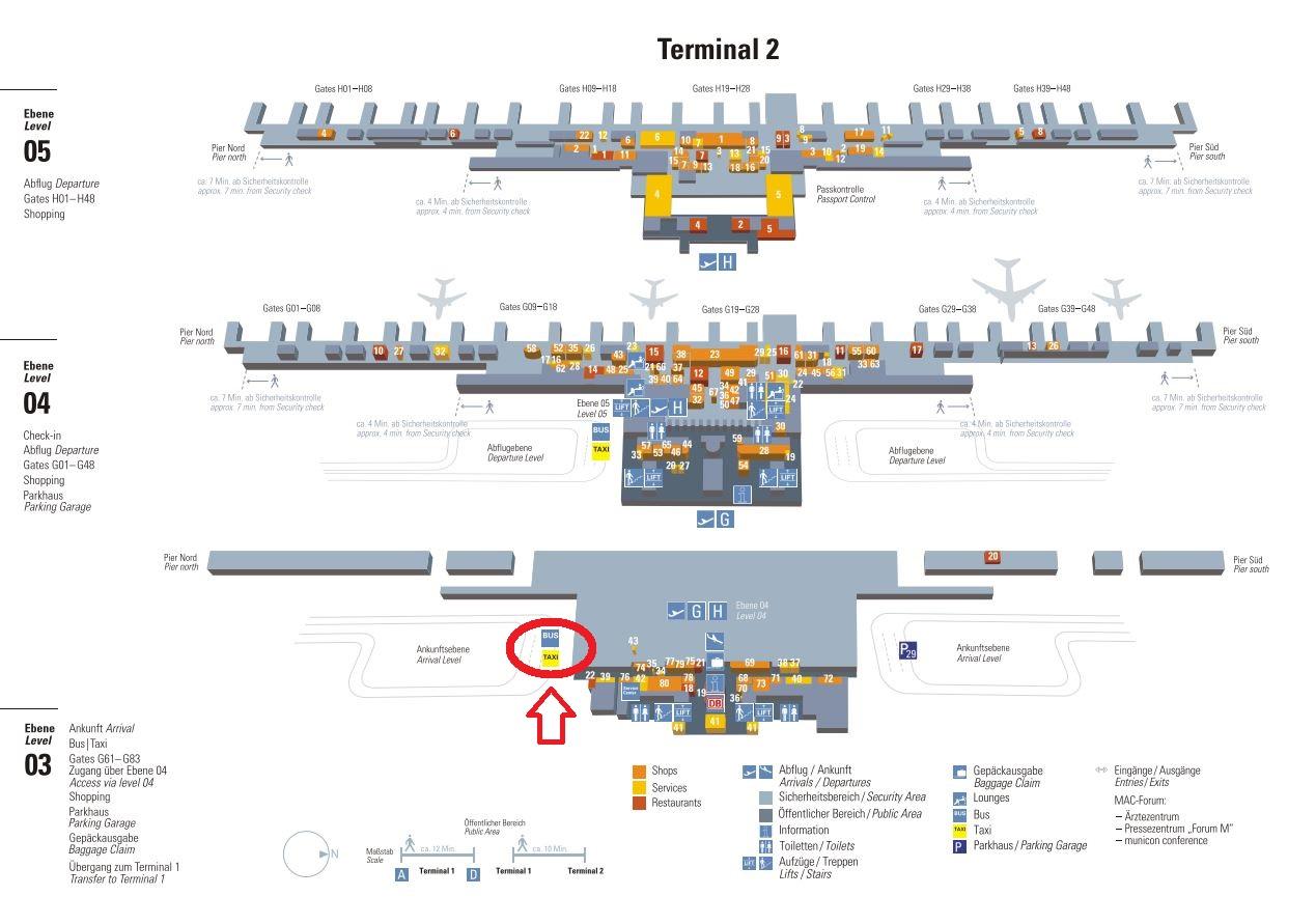 Munich International Airport Terminal Map