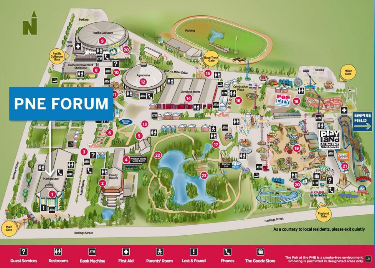 Pne map Map of pne (British Columbia Canada)