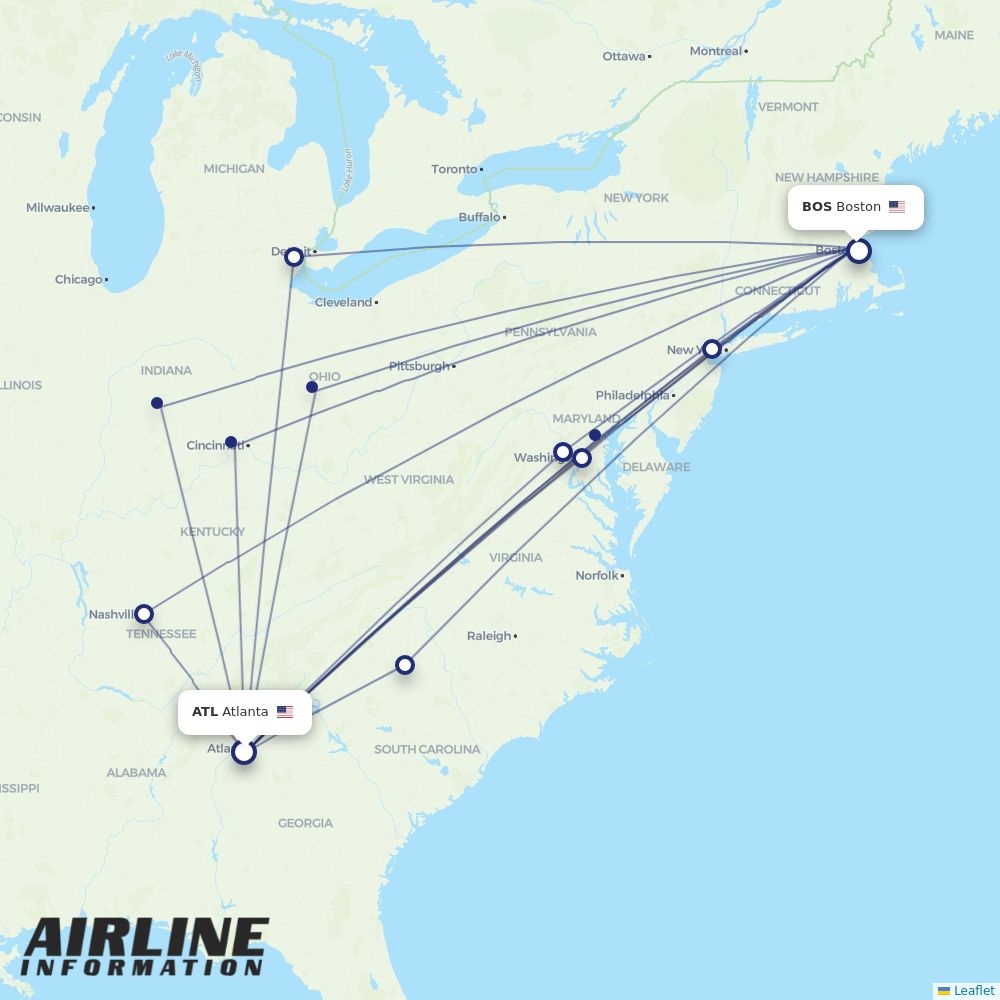 Airlines with flights from Atlanta to Boston (ATL to BOS) Airline