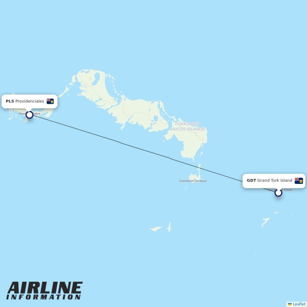 Airlines with flights from Grand Turk Island to Providenciales (GDT to
