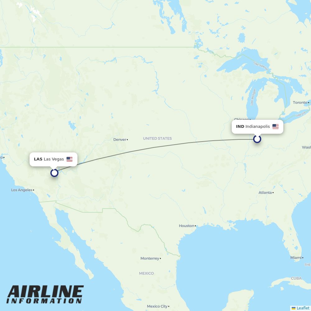 Airlines with flights from Indianapolis to Las Vegas (IND to LAS