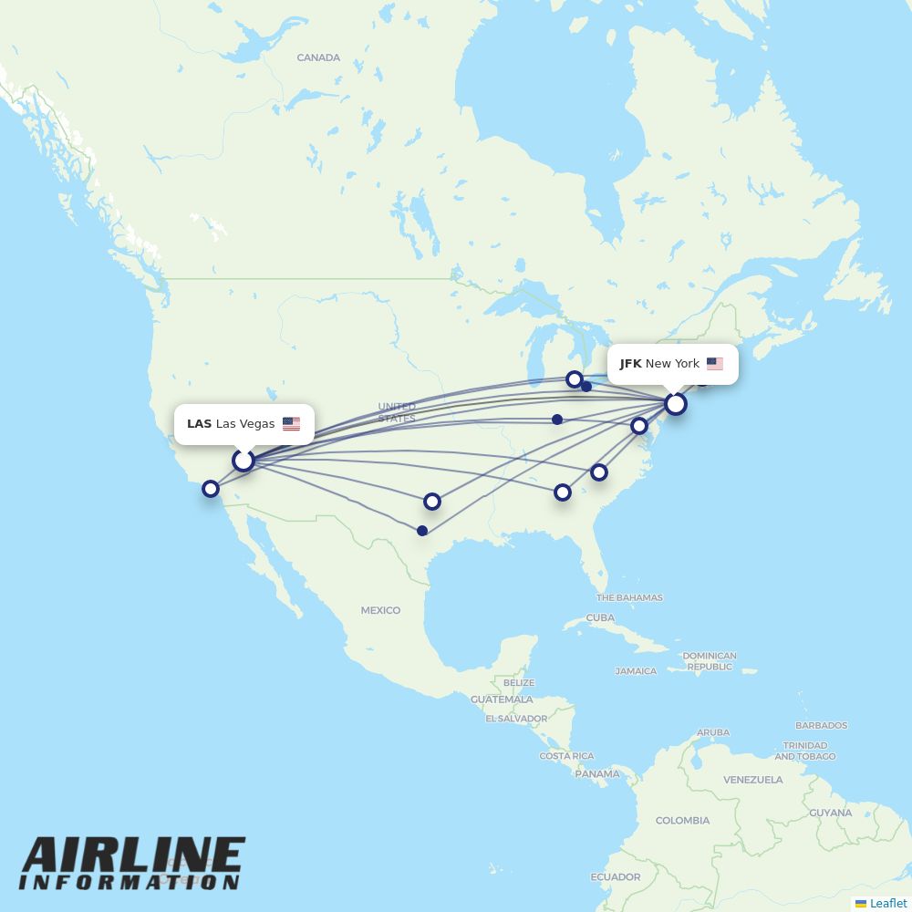Airlines with flights from Las Vegas to New York (LAS to JFK) Airline