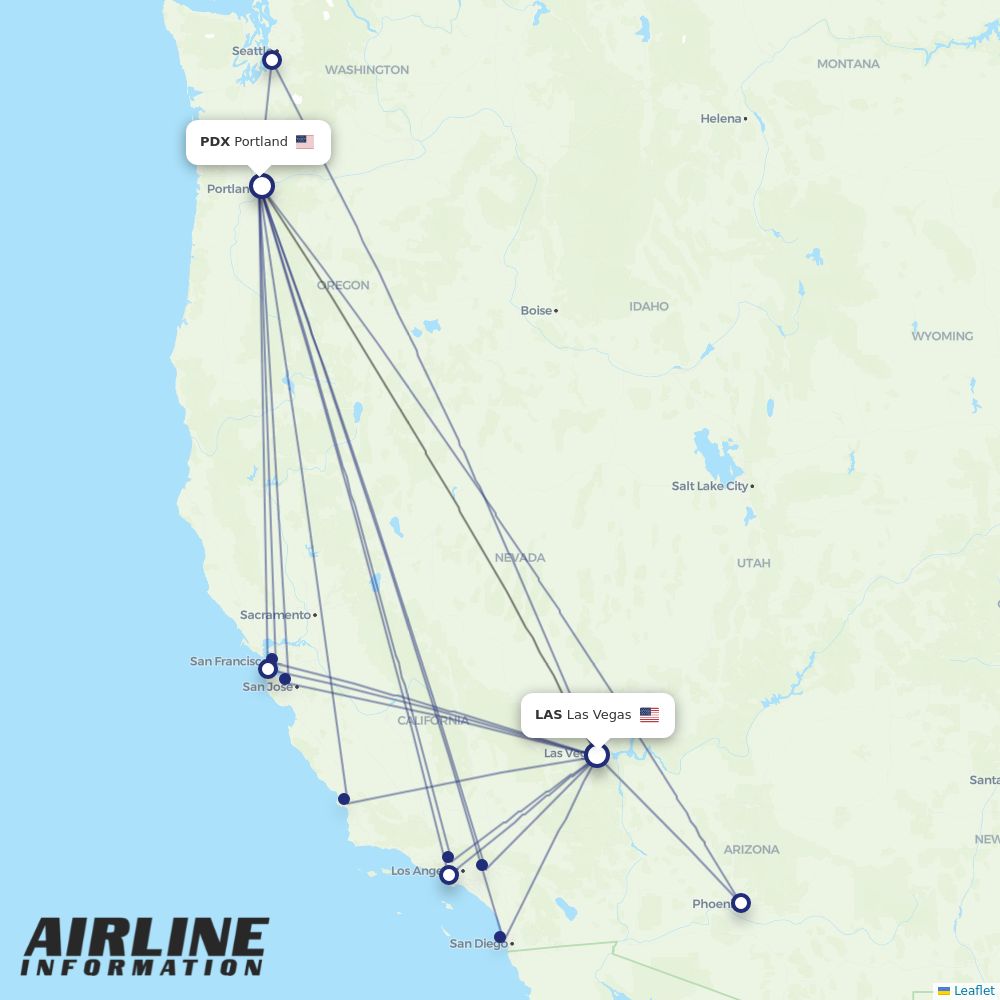 Airlines with flights from Las Vegas to Portland (LAS to PDX) Airline Information