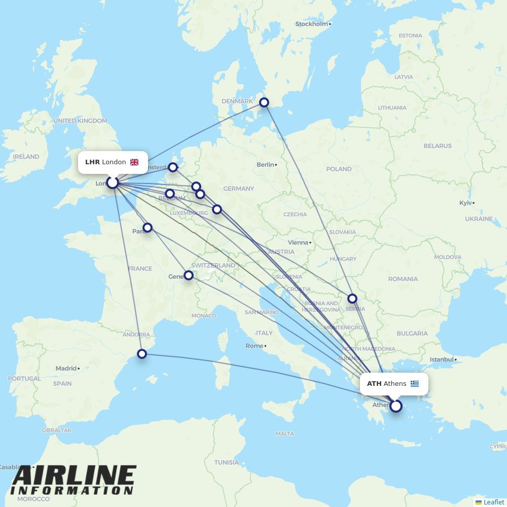 Airlines with flights from London to Athens (LHR to ATH) Airline