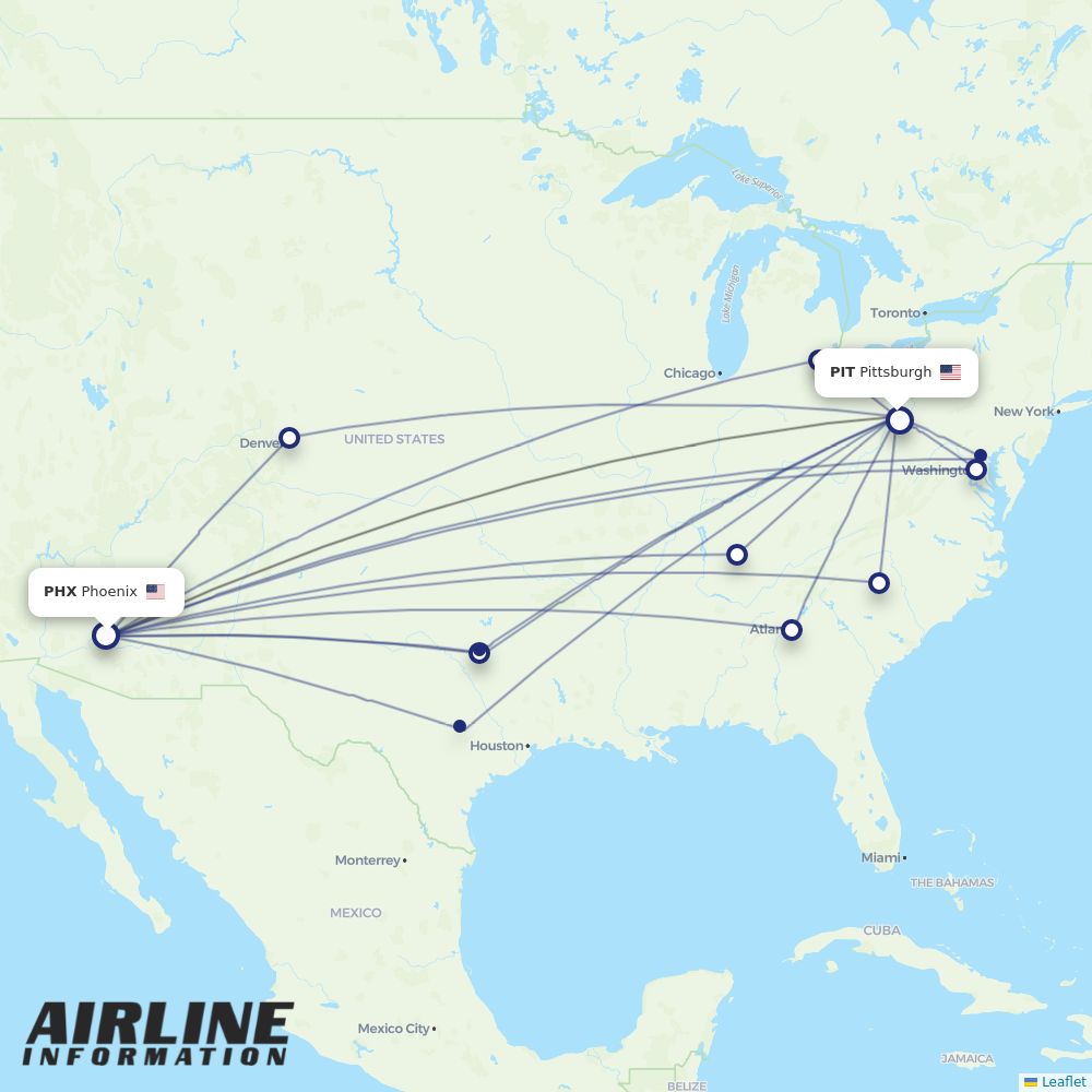 Airlines with flights from Phoenix to Pittsburgh (PHX to PIT) Airline
