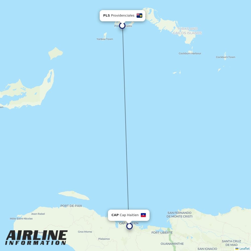 Airlines with flights from Providenciales to Cap Haitien (PLS to CAP