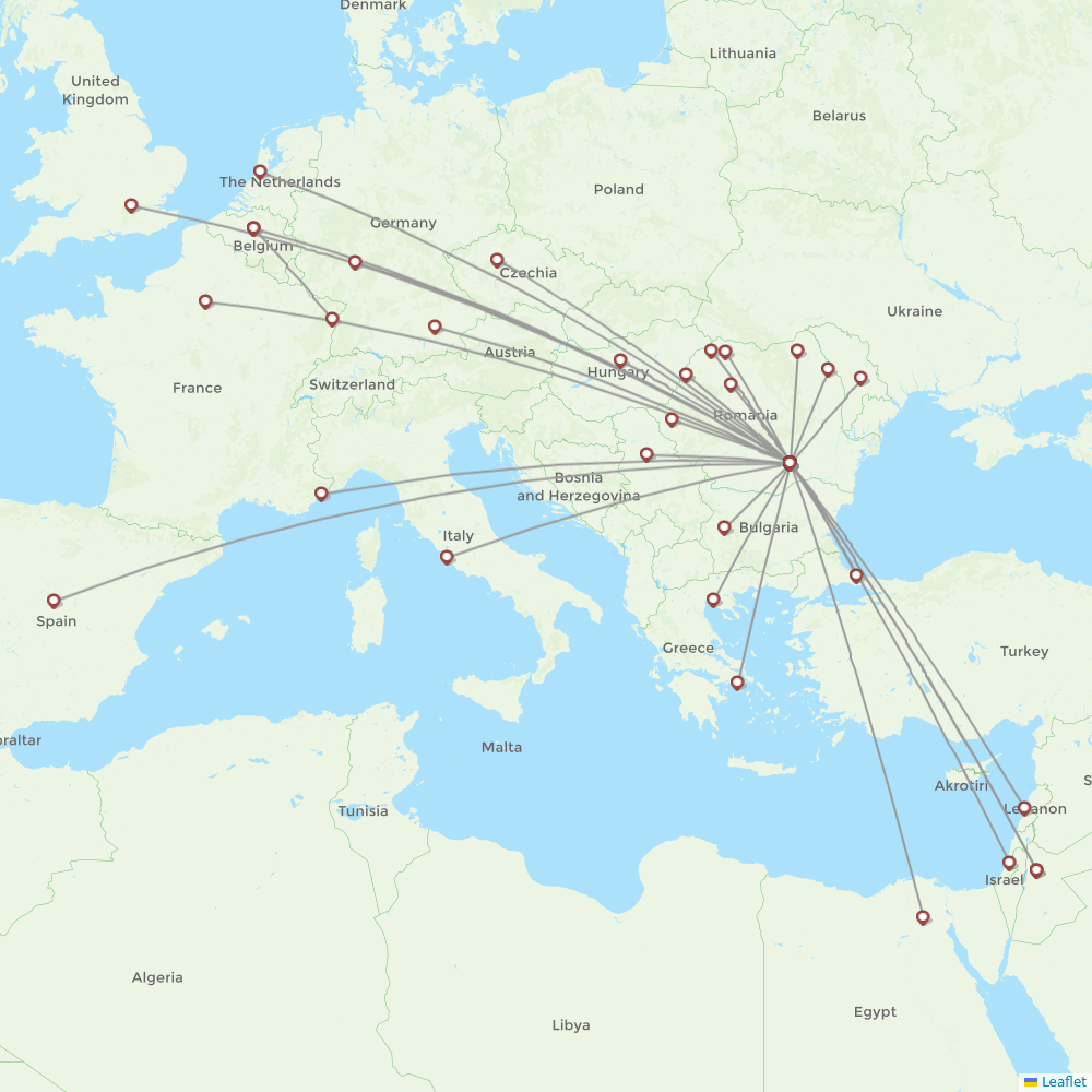 TAROM airline RO flights, airports Airline Information