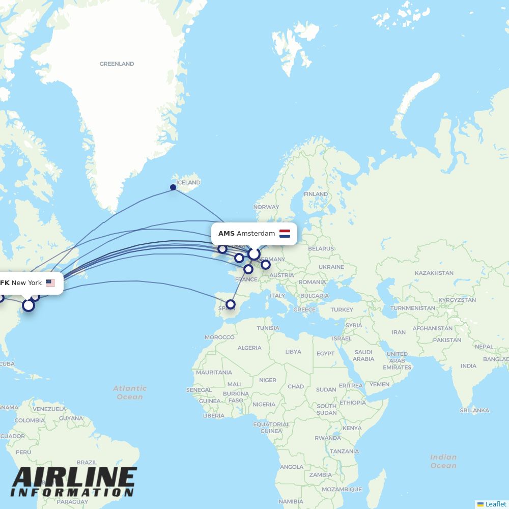 Airlines with flights from Amsterdam to New York (AMS to JFK) Airline