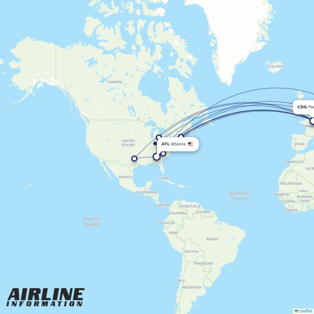 Airlines with flights from Atlanta to Paris (ATL to CDG) Airline Information