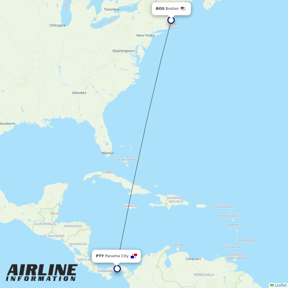 Airlines with flights from Boston to Panama City (BOS to PTY) Airline