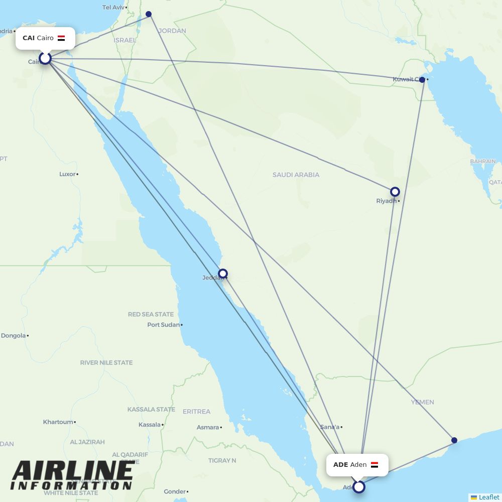 Airlines with flights from Cairo to Aden (CAI to ADE) Airline Information
