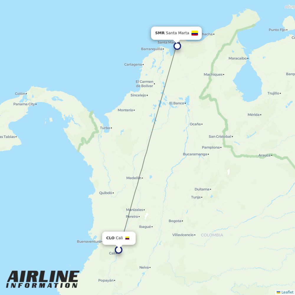 Airlines with flights from Cali to Santa Marta (CLO to SMR) Airline