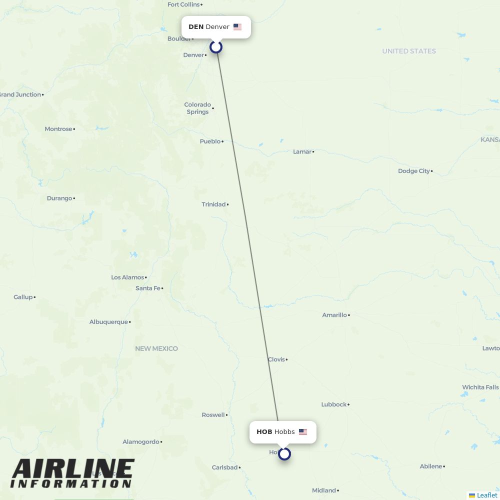 Airlines with flights from Denver to Hobbs (DEN to HOB) Airline