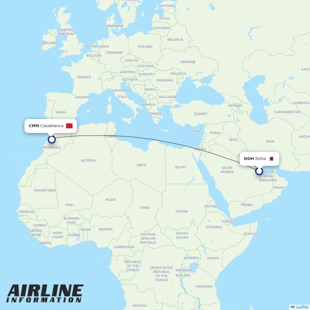 Royal Air Maroc airline AT flights, airports Airline Information