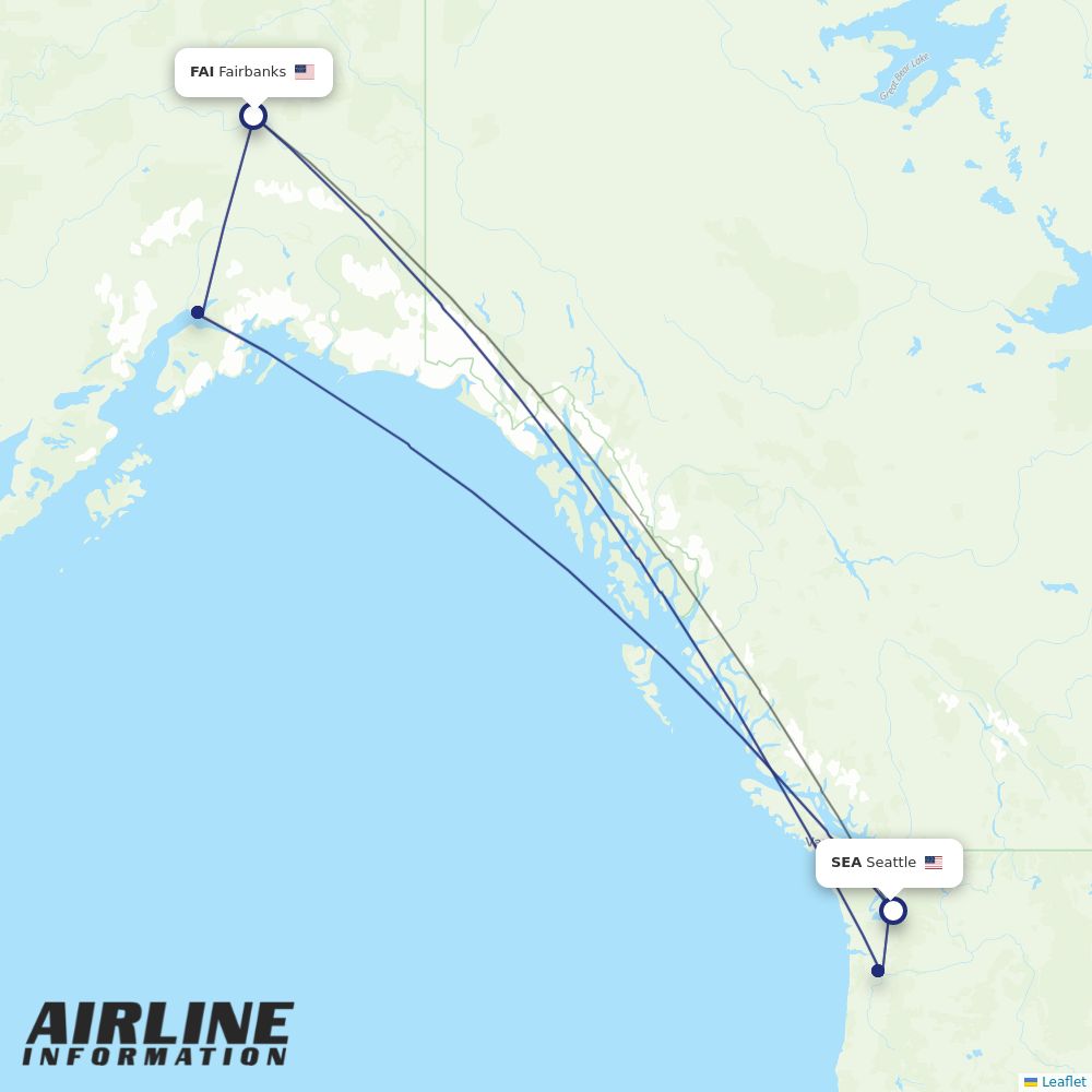 Airlines with flights from Fairbanks to Seattle (FAI to SEA) Airline