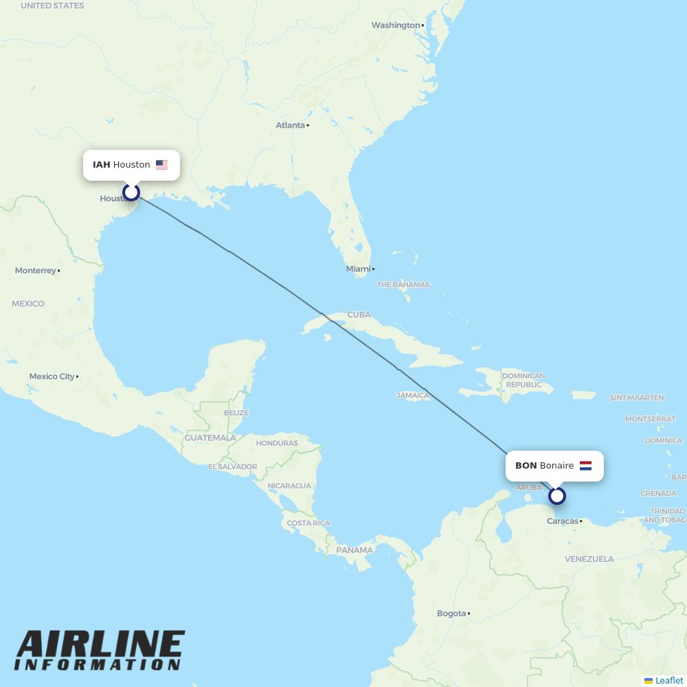Airlines with flights from Houston to Bonaire (IAH to BON) Airline