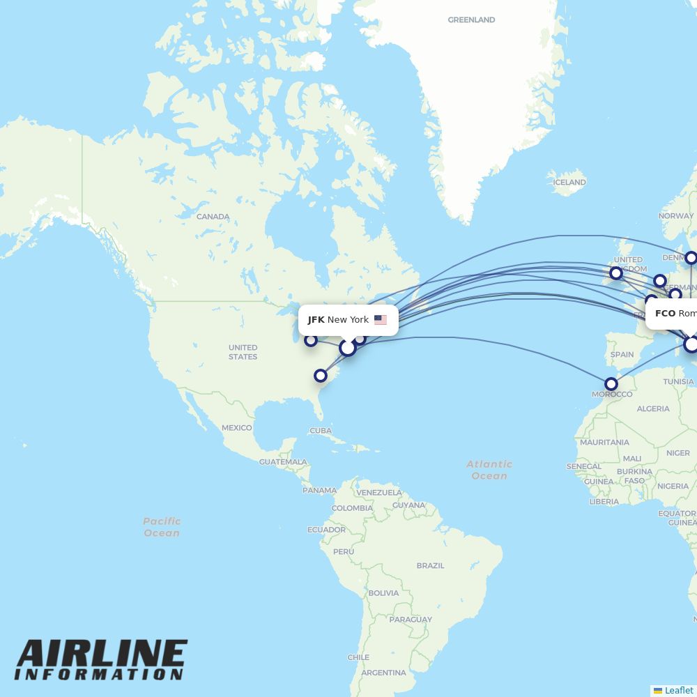 Airlines with flights from New York to Rome (JFK to FCO) Airline