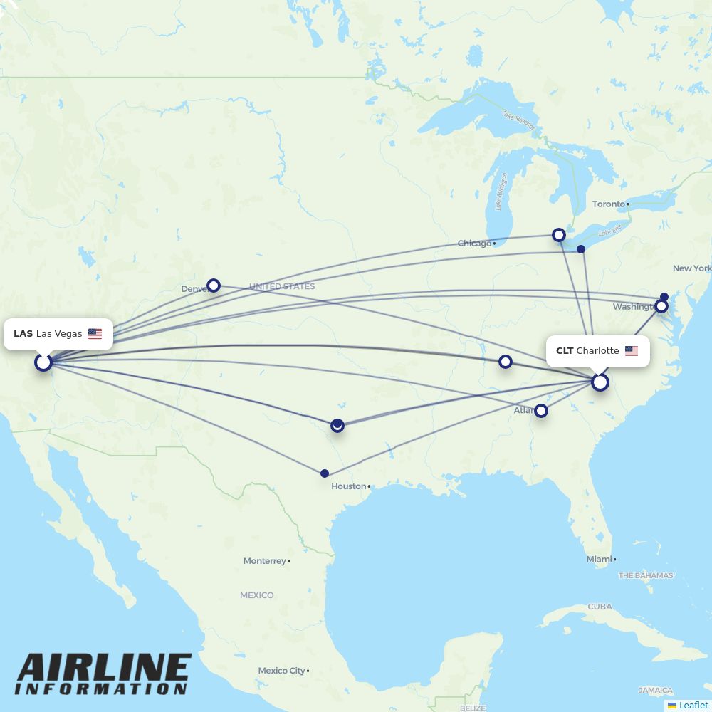 Airlines with flights from Las Vegas to Charlotte (LAS to CLT