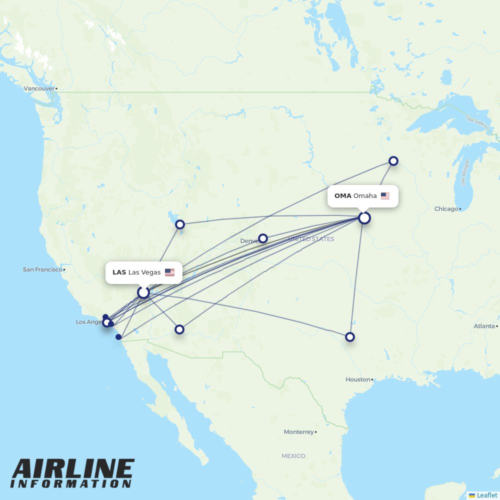 Airlines with flights from Las Vegas to Omaha (LAS to OMA) Airline