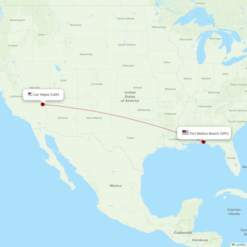 Airlines with flights from Las Vegas to Fort Walton Beach (LAS to VPS