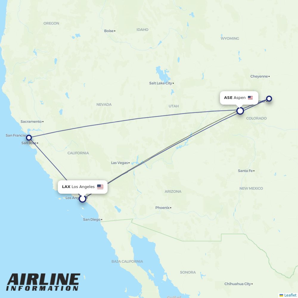 Airlines with flights from Los Angeles to Aspen (LAX to ASE) Airline