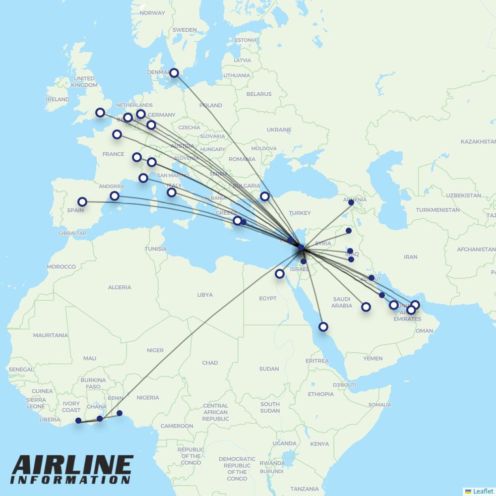 Middle East Airlines ME flights, aircrafts, destinations Airline