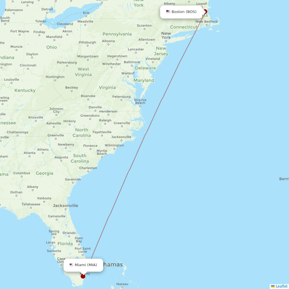 Airlines with flights from Miami to Boston (MIA to BOS) Airline