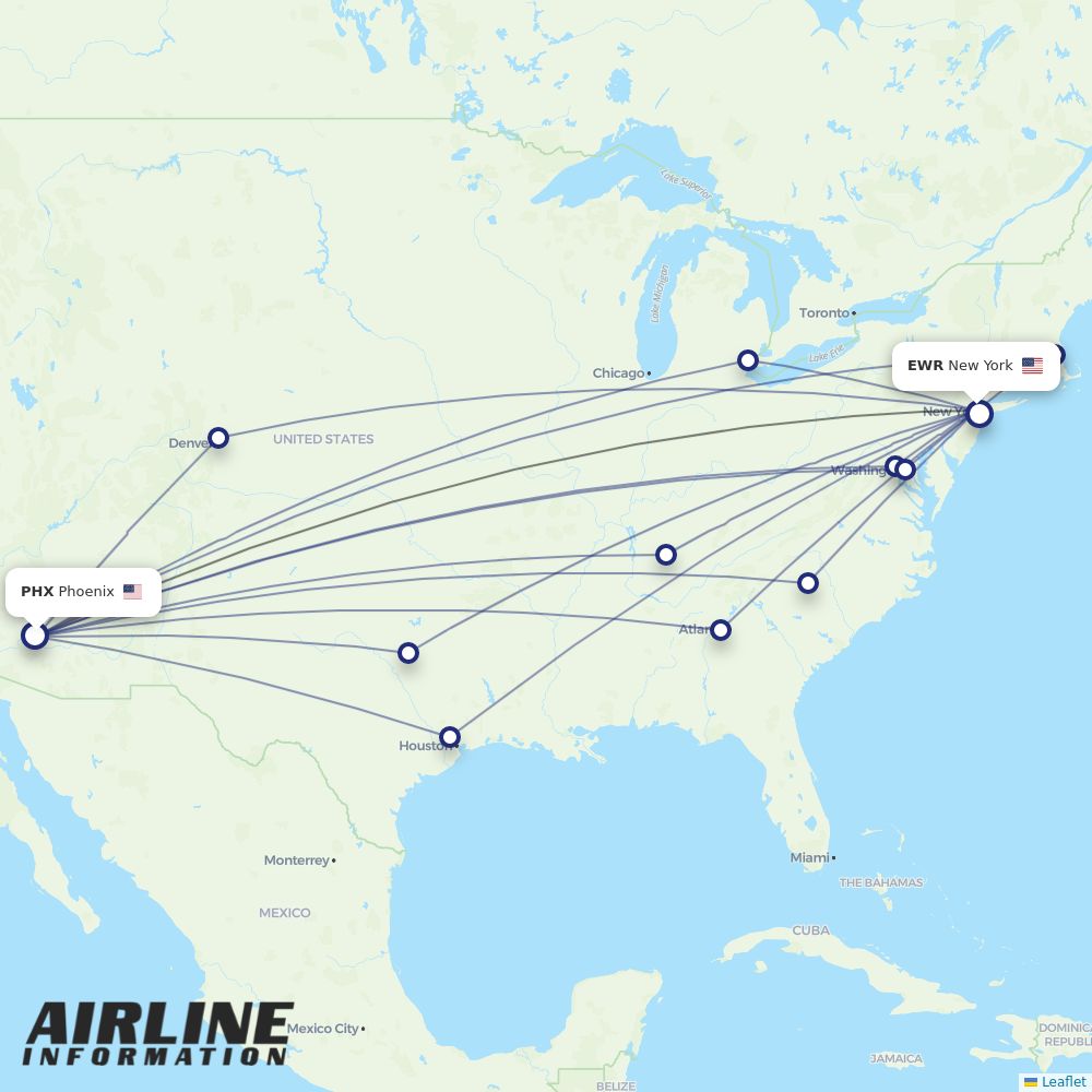 Airlines with flights from Phoenix to New York (PHX to EWR) Airline