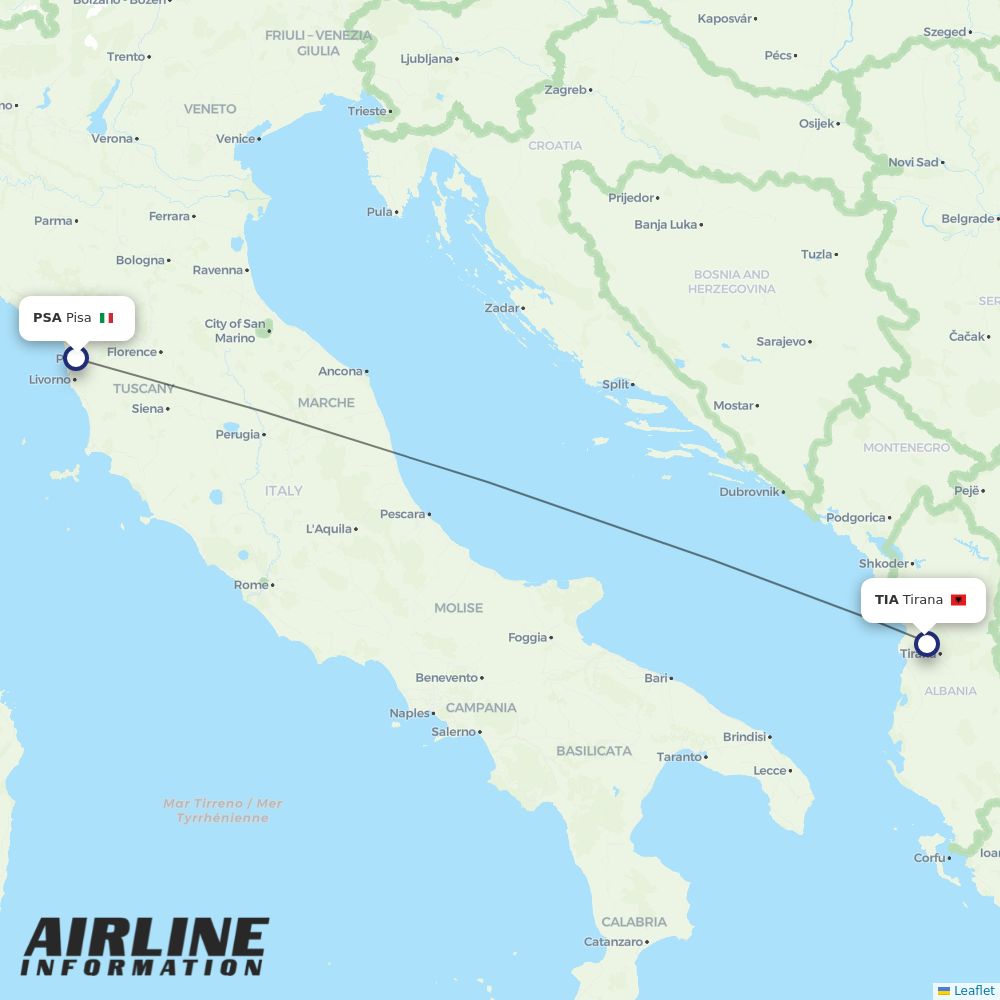 Air Albania airline ZB flights, airports Airline Information