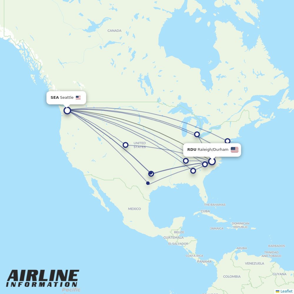 Airlines with flights from Raleigh/Durham to Seattle (RDU to SEA) Airline Information
