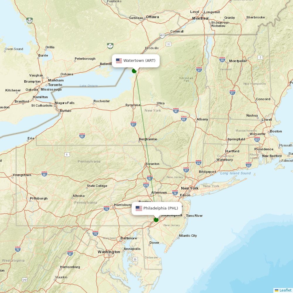 Watertown International information, flights and status Airport
