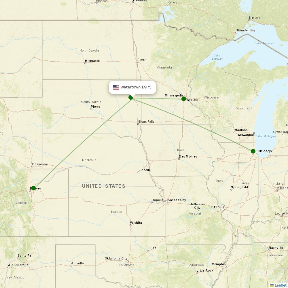 Watertown Regional Airport information, flights and status Airport