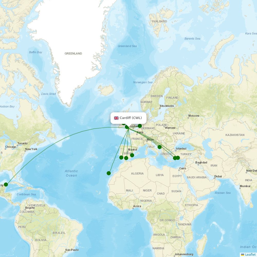 Cardiff airport map Cardiff (CWL) Airport Information
