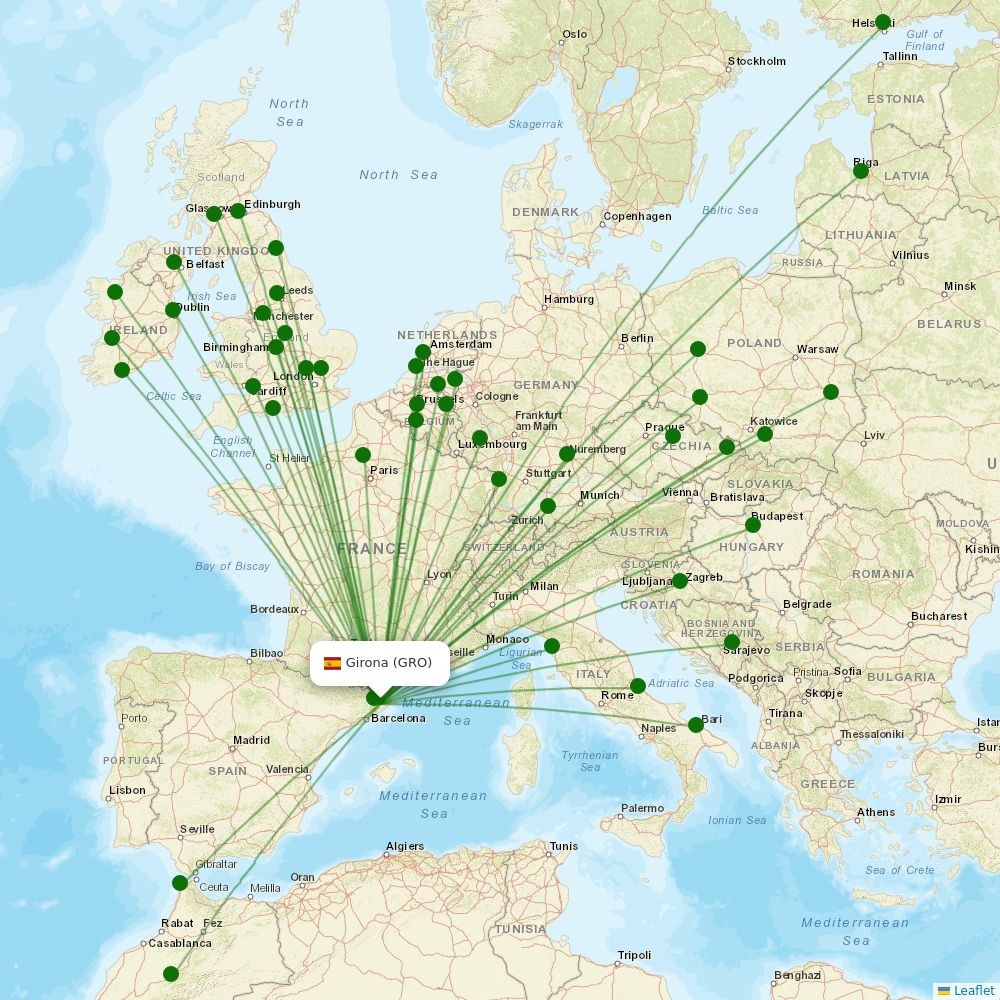 Girona information, flights and status Airport Information