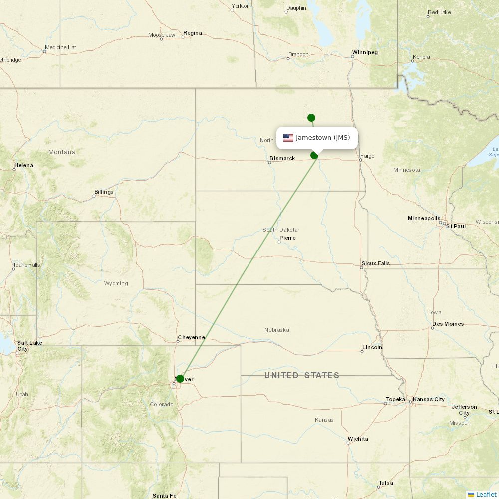 Jamestown Regional Airport information, flights and status Airport