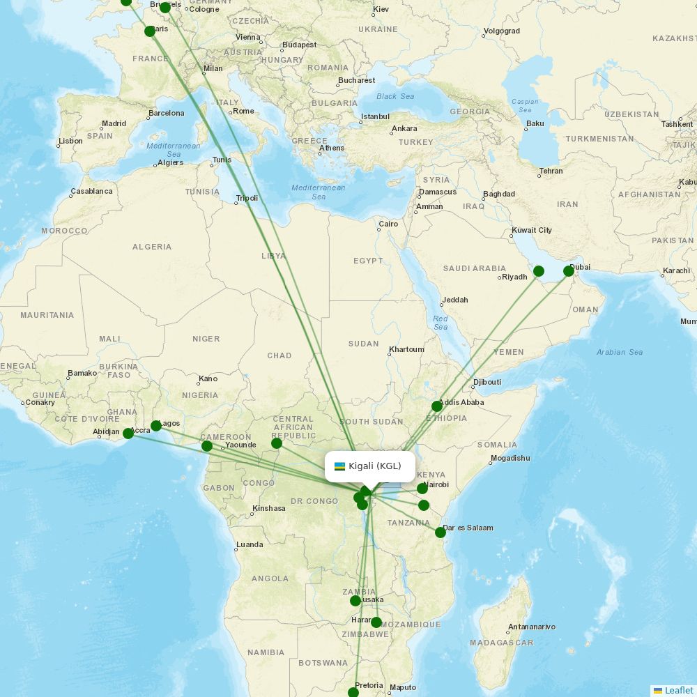 Kigali International airport map Kigali (KGL) Airport Information