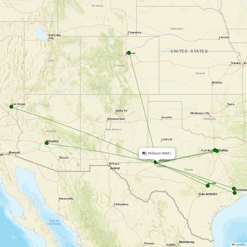 Midland International (MAF) arrivals today Airport Information