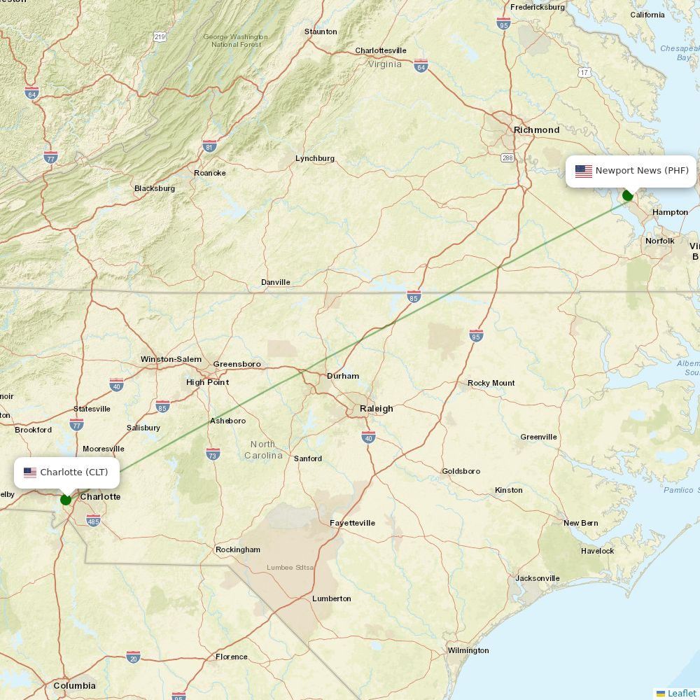 Newport News Williamsburg International information, flights and status