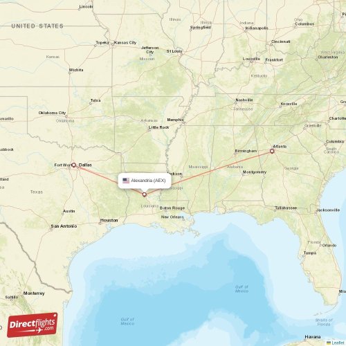 Direct flights from New Orleans 57 destinations MSY, USA