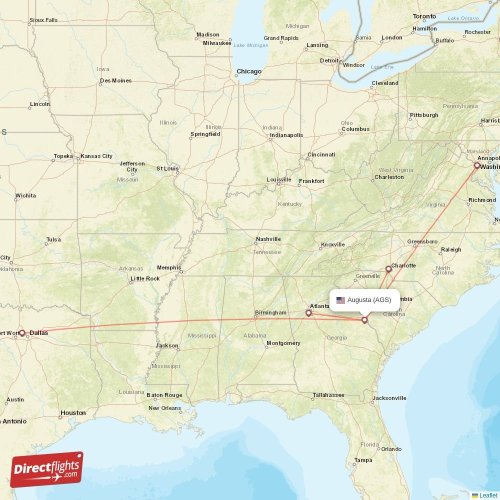 Direct flights to Augusta AGS, USA