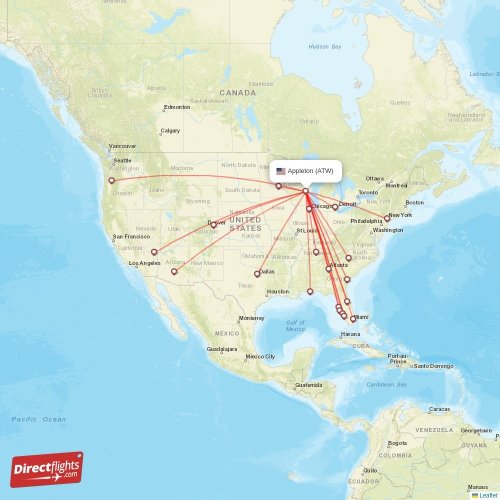 Direct flights from Appleton 20 destinations ATW, USA
