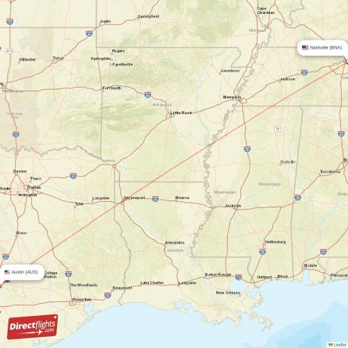 Direct flights from Austin to Nashville, AUS to BNA nonstop