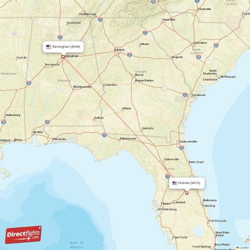 Direct flights from Birmingham to Tampa, BHM to TPA nonstop